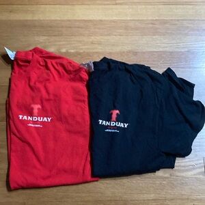 Tanduay 2 tee shirts for $20 red and black colors pictured and size large both